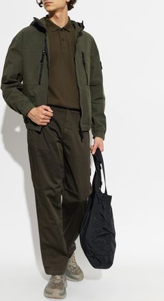 Stone Island Jacket With Logo Patch, Mens, Green