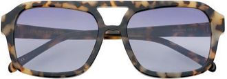 Freyrs Eyewear Havana Aviator Sunglasses in Milky Tortoise at Nordstrom