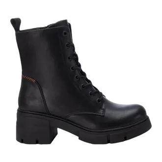 Refresh Schoenen, Dames, Zwart, 40 EU, Leer, Lace-up Boot 170919