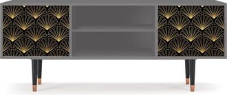 StoryZ Mueble de TV negro 2 puertas L 170 cm