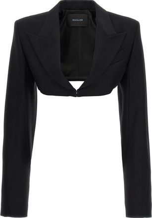 MUGLER Black Cropped Jacket