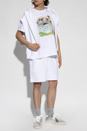 Casablanca T-shirt With Print, Mens, White