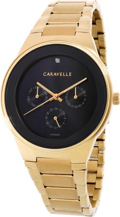 Bulova Quartz Diamond Black Dial Mens Watch 44D102