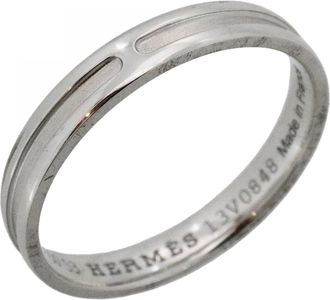 Herm&egrave;s White Gold (18K) Band Ring (Pre-Owned)