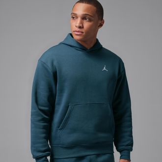 Nike Jordan Mens Jordan Brooklyn Fleece Pullover Hoodie in Blue | FV7281-464