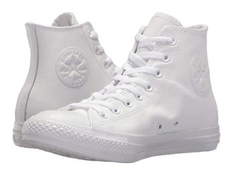 Converse Chuck Taylor All Star Leather Classic Shoes White Monochrome : Mens 10.5 - Womens 12.5 Medium