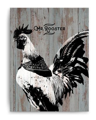 Ready2HangArt Ready2hangart Mr. Rooster Wrapped Canvas Wall Art By Olivia Rose