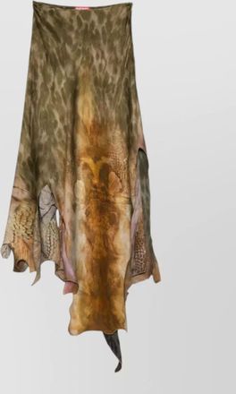 Diesel high waist midi skirt asymmetric cut