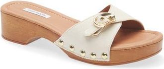 Steve Madden Fredi Platform Slide Sandal in Linen at Nordstrom, Size 10