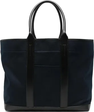 Tom Ford Leather-trimmed Canvas Tote Bag