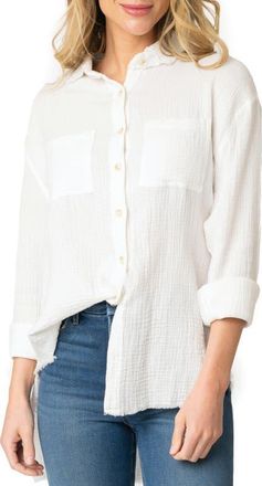 Gibsonlook Beachside Gauze Shirt in Off White at Nordstrom, Size X-Small