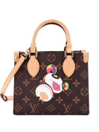 Louis Vuitton x Takashi Murakami On The Go Limited Edition Panda BB schoudertas met monogram - Bruin