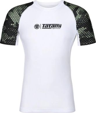 OEM Camiseta De Manga Corta Tatami Rashguard Para Hombre, Color Blanco/verde, Talla Xl