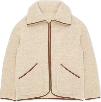 Fortela Teddy Cashmere Silk Jacket in Cream at Nordstrom, Size X-Small Eu