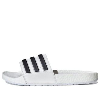 adidas Adilette Boost Slides White Black Stripes FY8155