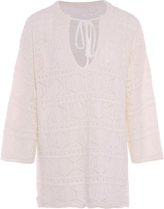 Faina Gebreide tuniek Dames wolwit