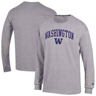 Champion Mens Champion Heather Gray Washington Huskies Arch Over Logo Long Sleeve T-Shirt at Nordstrom, Size Xx-Large