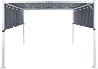 Beliani Cenador LED Metal 310 cm 310 cm Gris