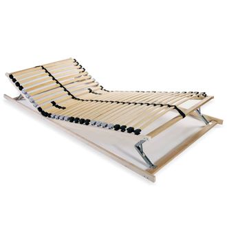 vidaXL Somier De L&aacute;minas Sin Colch&oacute;n Con 28 Listones 7 Zonas 90x200 Cm Vidaxl