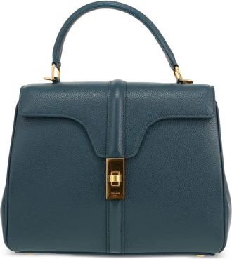 Celine 2020s 16 shopper van bewerkt leer - Blauw
