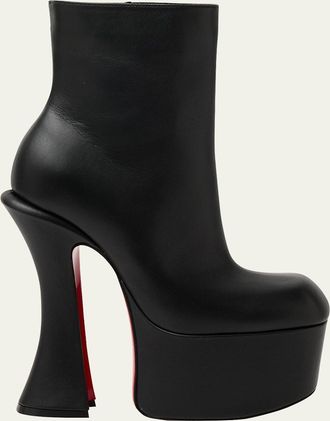Christian Louboutin 160mm Aquabootie Platform Leather Ankle Booties
