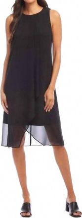 Karen Kane Crossover Dress In Black