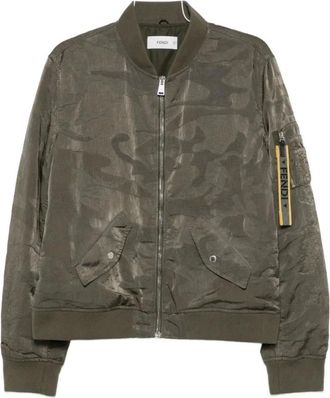 Fendi Cazadora de nailon - Jackets - Hombre - Verde - L