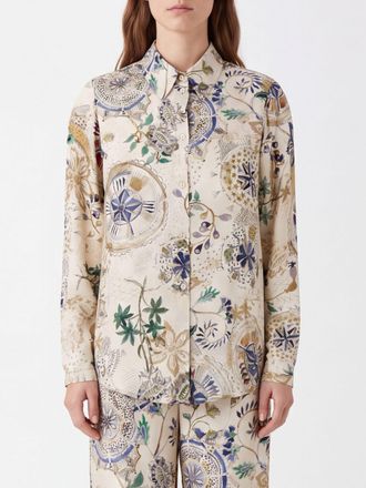 Momoni Meudon Floral Print Viscose Shirt with Long Sleeves
