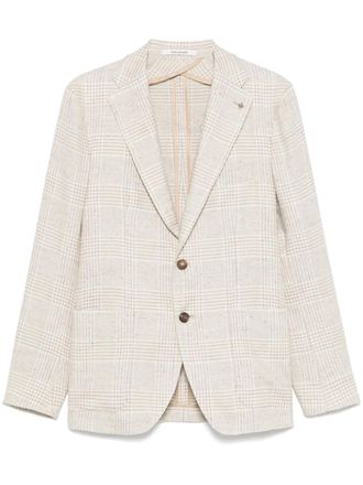Tagliatore brooch-detail blazer - Neutrals