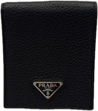 Prada Black Leather Wallet (Bi-Fold) (Pre-Owned)