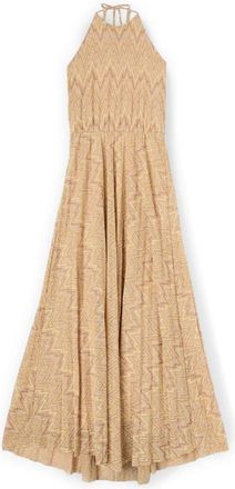 Motivi Maxi Kleedjes - Dames - Avondkleed - Beige - M - Kleedjes