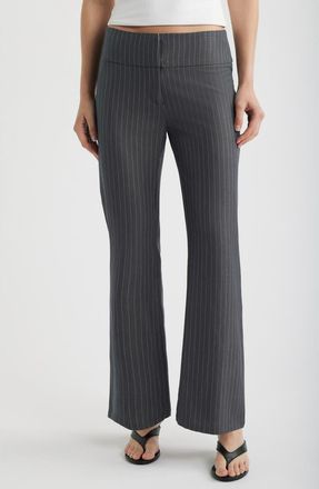 Princess Polly Isabeau Pinstripe Pants in Grey at Nordstrom, Size 12