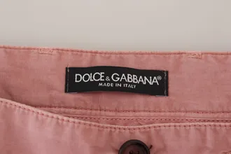 Dolce & Gabbana Pink Chinos Cotton Casual Mens Mens Shorts