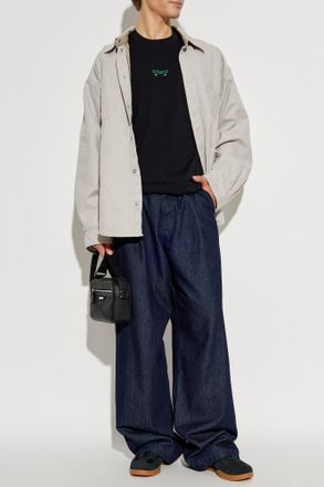 Iceberg T-shirt With Print, Mens, Black