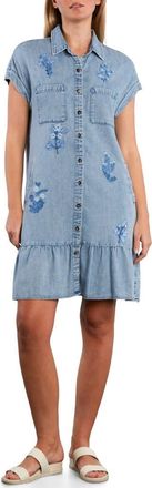 BILLY T Poetic Floral Denim Minidress at Nordstrom, Size X-Small