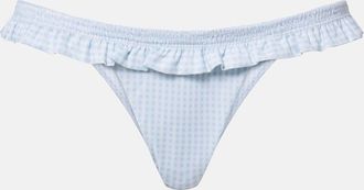 Faithfull The Brand Esterel ruffled gingham bikini bottoms