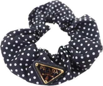 Prada Pre-owned Accessories, female, Blue, Size: ONE SIZE Pre-owned Nylon Hair Accessories