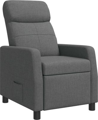 vidaXL Recliner Gris Oscuro Tela Vidaxl