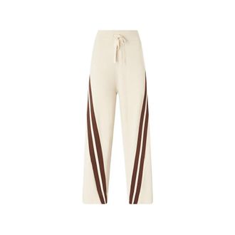 Pinko Pinko, Broeken, Dames, Beige, S, Nylon, Wijde Pijpen Broek