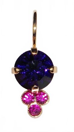 Mariana Womens Xenia Jubilee Earrings In Pink/ Purple