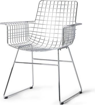 HKliving Wire Arm Chair, Chrom