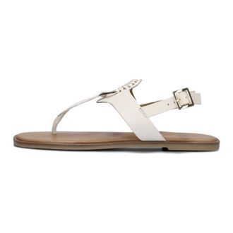 Inuovo Inuovo, Schoenen, Dames, Beige, 38 EU, Leer, Beige Sandalen met Gouden Detail