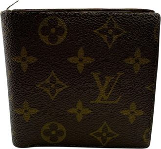 Louis Vuitton Brown Leather Wallet (Bi-Fold) (Pre-Owned)