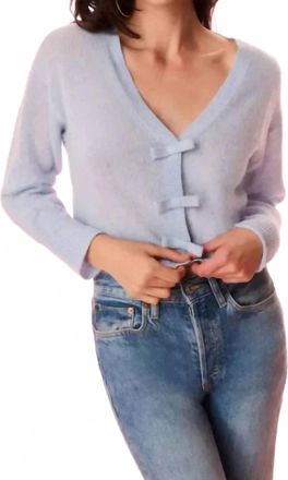 LoveShackFancy Luisella Cashmere Cardigan In Dewdrop
