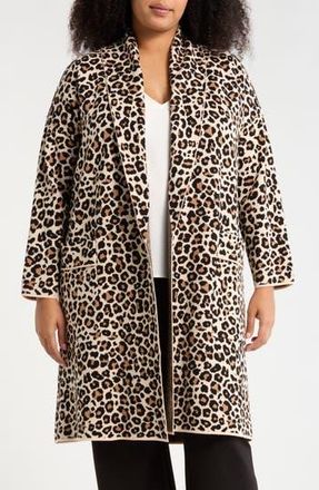By Design Alicia Longline Cardigan in Keira Leopard at Nordstrom Rack, Size 3 X