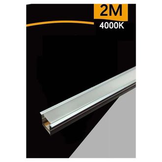 Trade Shop Trade Shop Traesio - Trade Shop - Profilo In Alluminio 2mt Completo Di Strip Led + Cover 12v 7w/mt Al-12v-2025-120