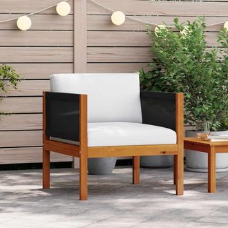 vidaXL Vidaxl - Silla De Jard&iacute;n Con Coj&iacute;n Madera Maciza De Acacia