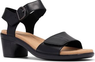 Clarks Emily 2 Amanda Womens Dress Sandals Black Leather : 8.5 B - Medium