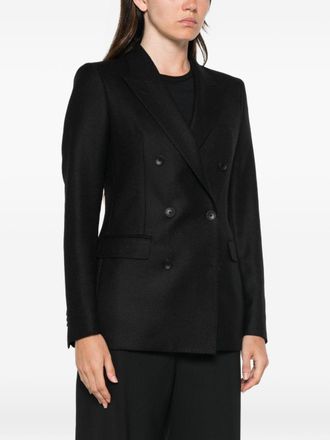 Tagliatore Double-Breasted Wool Blazer - Black