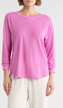 DKNY Slub Waffle High-Low T-Shirt in Crocus at Nordstrom Rack, Size X-Small